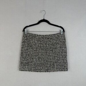 J.Crew Skirt Womens 6 Gray Boucle Tweed Mini Pencil Lined Winter Wool Office